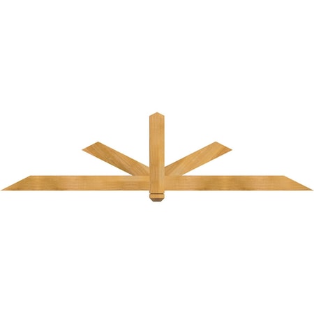 Ekena Millwork Kennewick Rough Sawn Timber Gable Bracket, Western Red Cedar, 84"W x 21"H x 2"D x 4"F, 6/12 Pitch GBW084X21X0204KEN00RWR